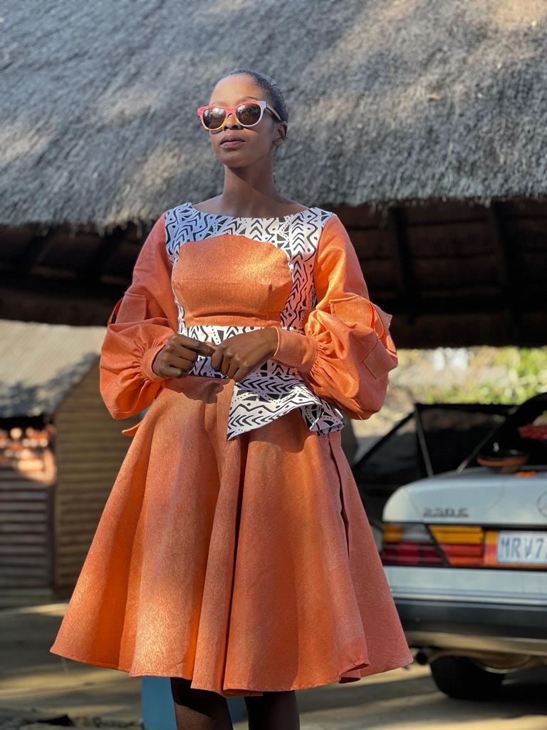 Hloni Orange Dress