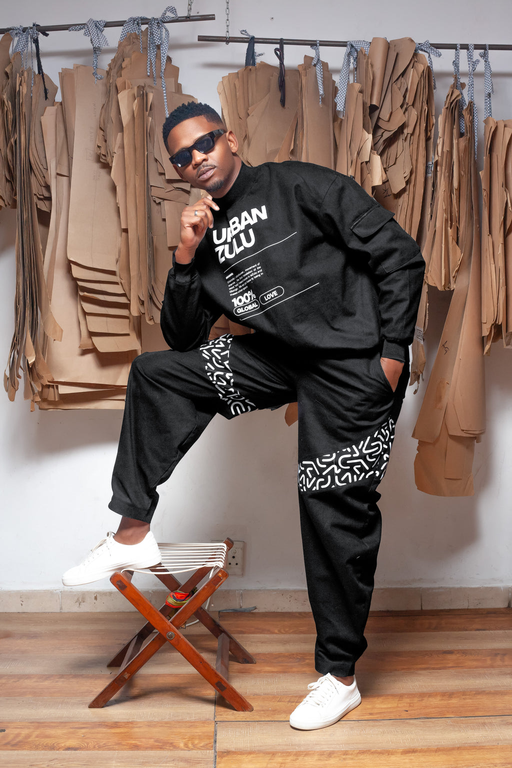 Future-Black Denim pants - URBAN ZULU