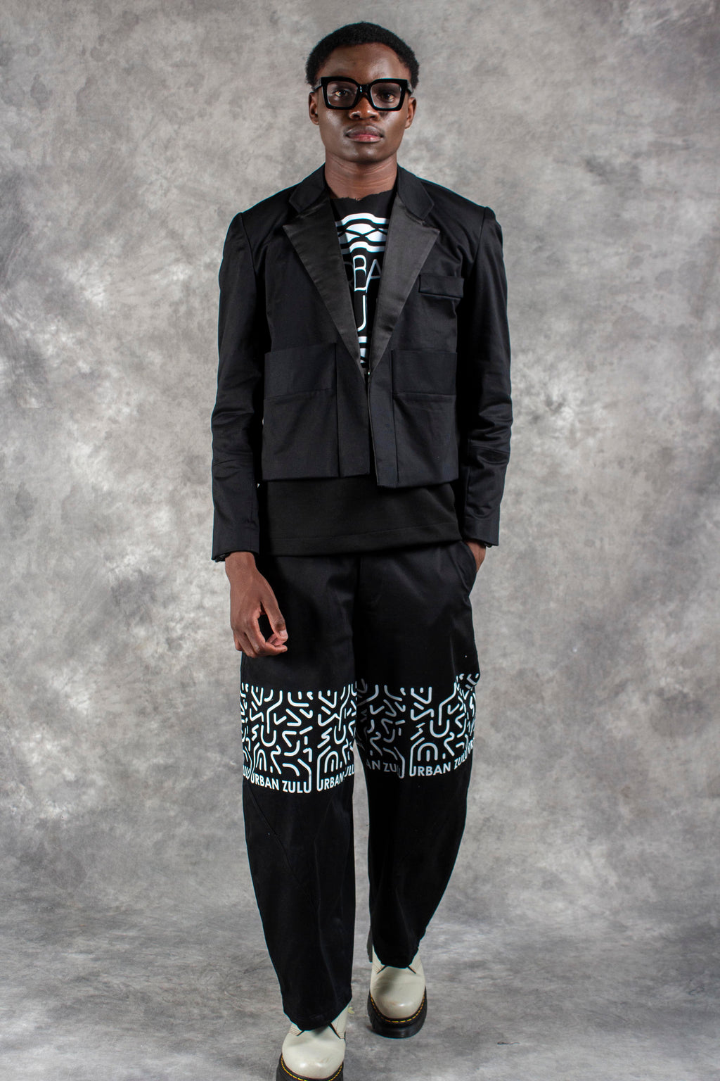 Asymmetric mnyana kin jacket - URBAN ZULU
