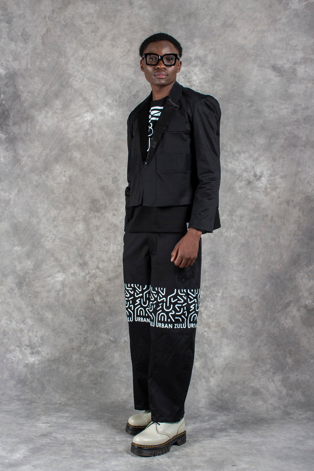 Asymmetric mnyana kin jacket - URBAN ZULU