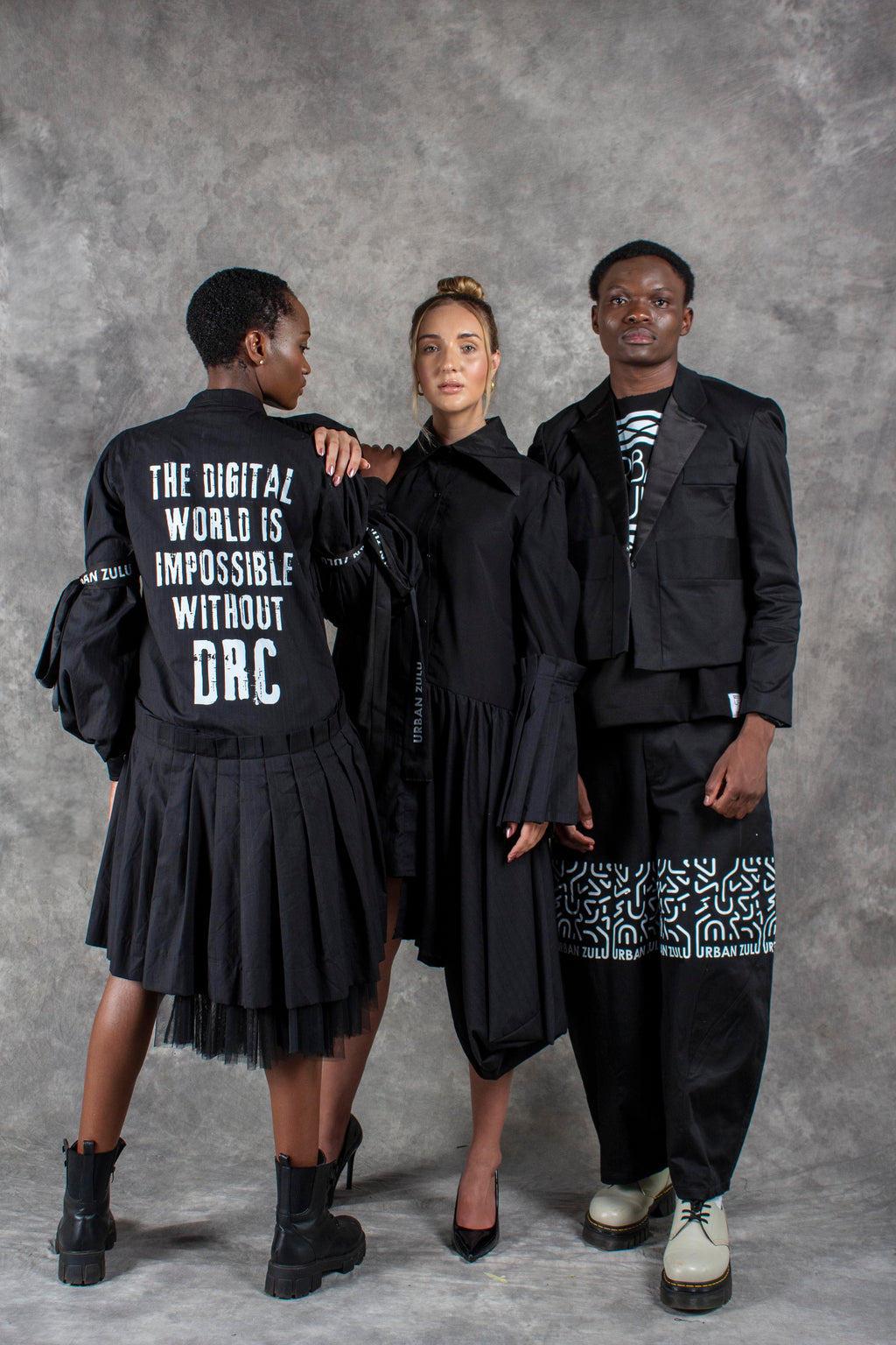 Asymmetric mnyana kin jacket - URBAN ZULU