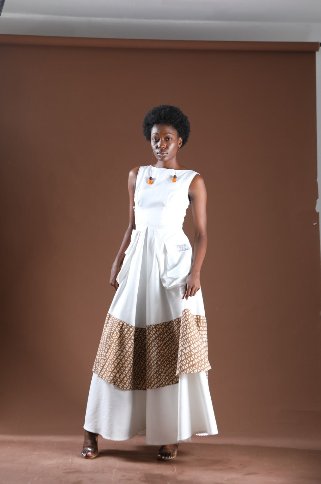 Bulongo Cream Long Dress - URBAN ZULU
