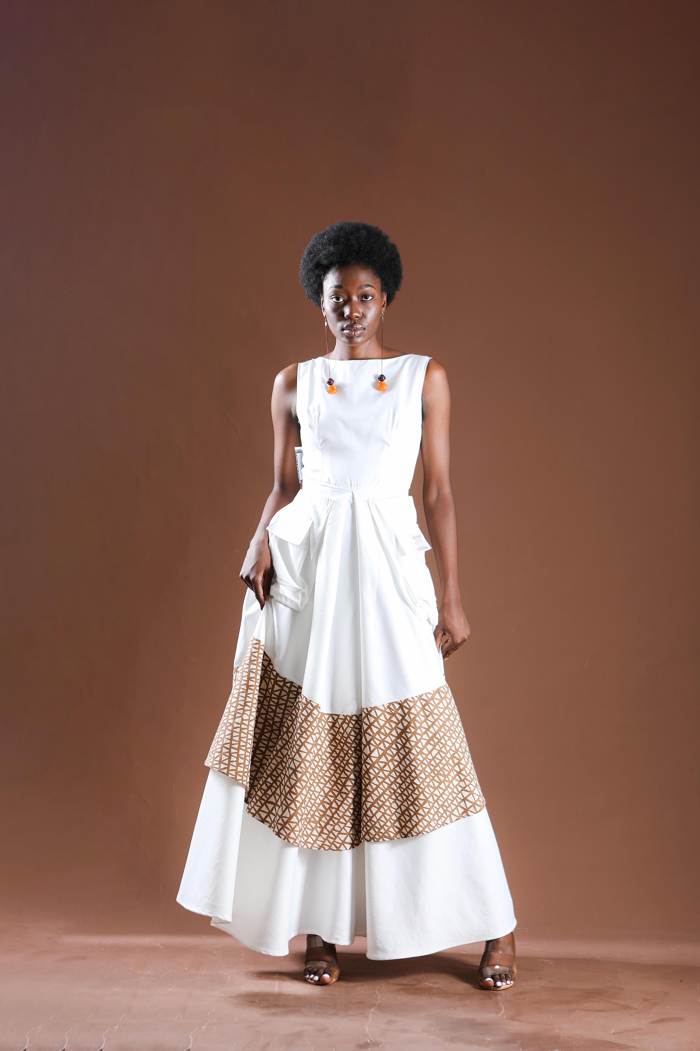 Bulongo Cream Long Dress - URBAN ZULU