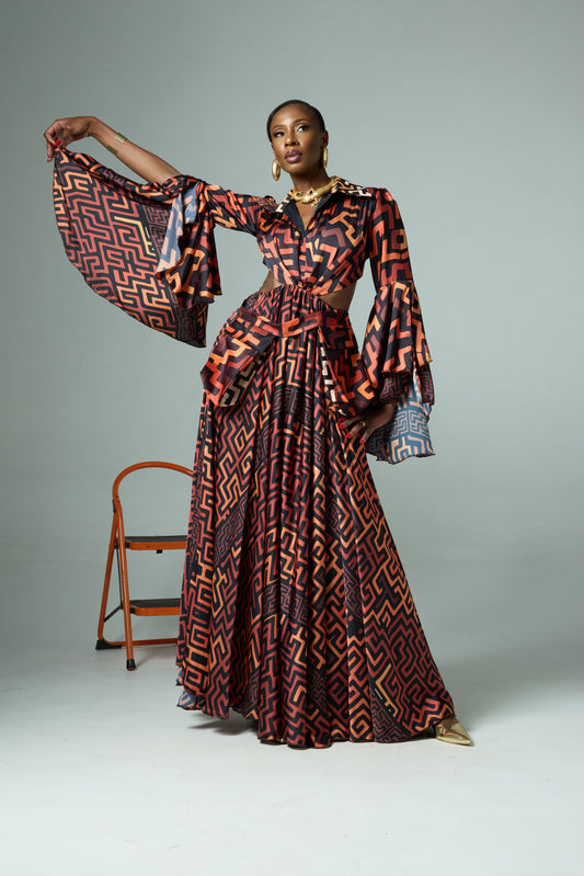 Kuba nkanzo dress